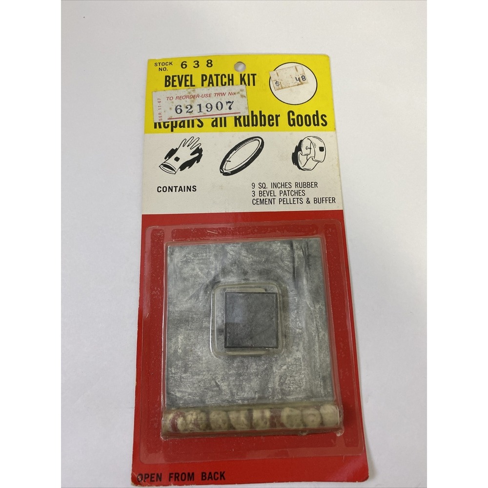Vintage Kex Products Bevel Patch Kit 638 Rubber Repair 1967 Made in USA NOS‎